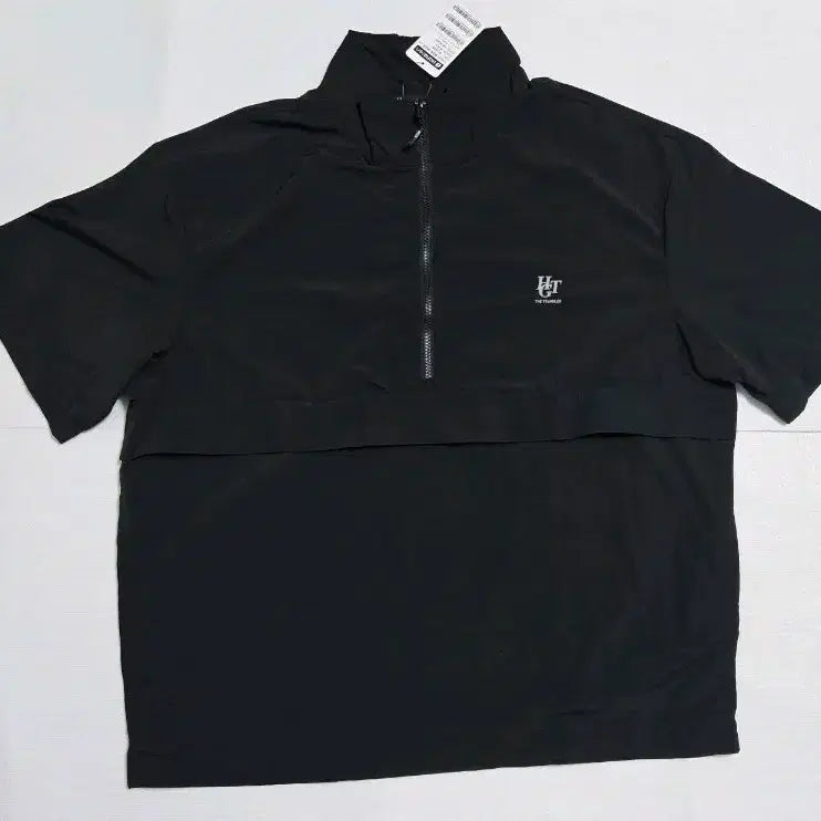 [BUNJANG] Hangten Black Short Sleeve Windbreaker Anorak XL / Hangten 블랙 반팔 바람막 아노락 새상품