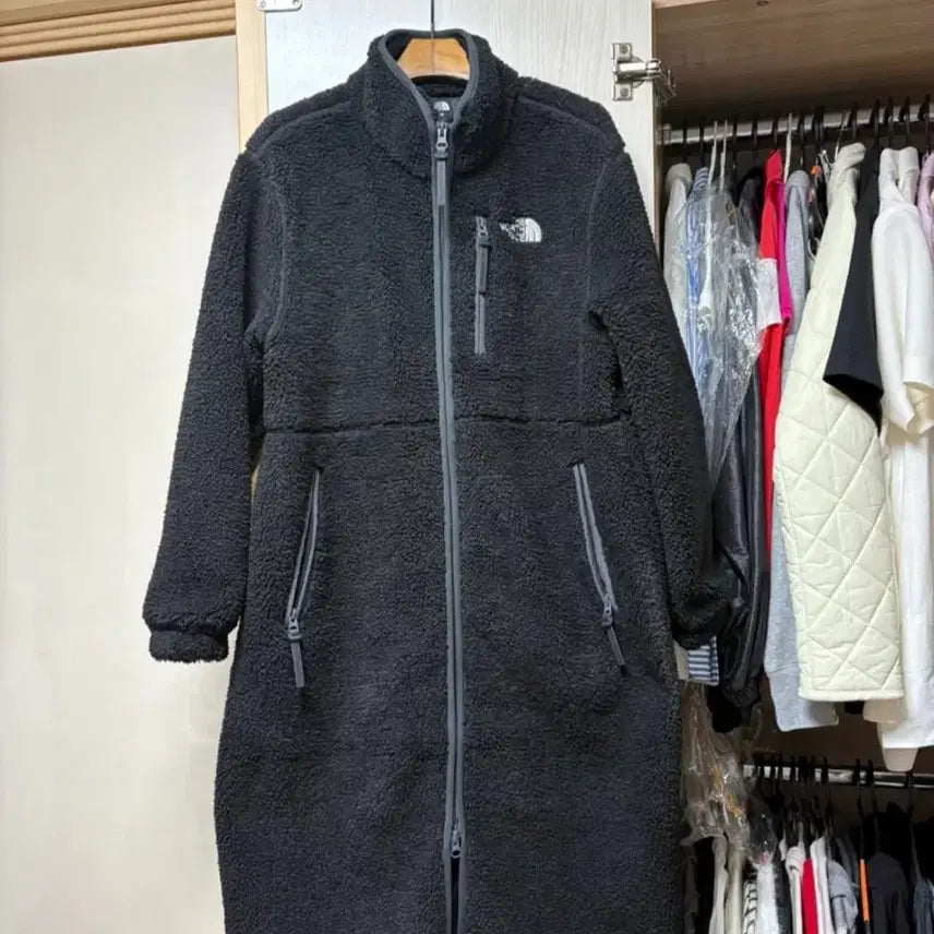 [BUNJANG] The North Face Fleece Long Jacket Black / 노스페이스 플리스 롱자켓 블랙
