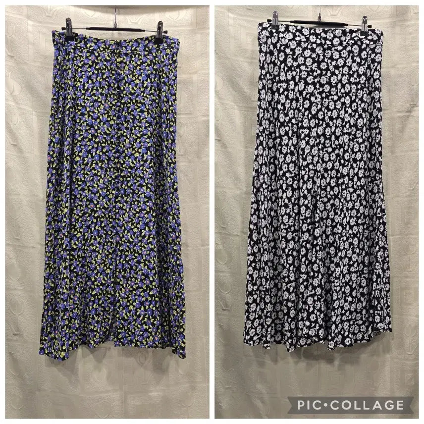 [BUNJANG] ZARA Floral Pattern Long Skirt M (Black Base) / 자라 ZARA 여름 플라워 패턴 롱 스커트 M(27~28)