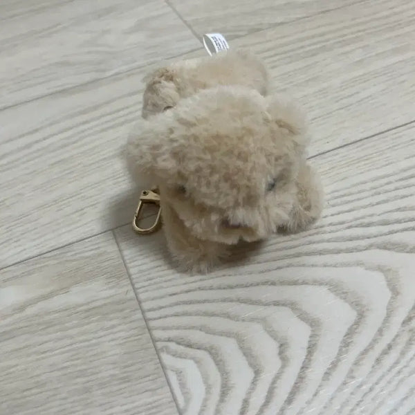 [BUNJANG] Beige Puppy Dog Plush Keychain / 베이지색 강아지 인형 키링