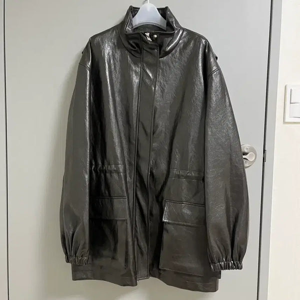 [BUNJANG] LFM Leather Safari Jacket / lfm 가죽 사파리 자켓