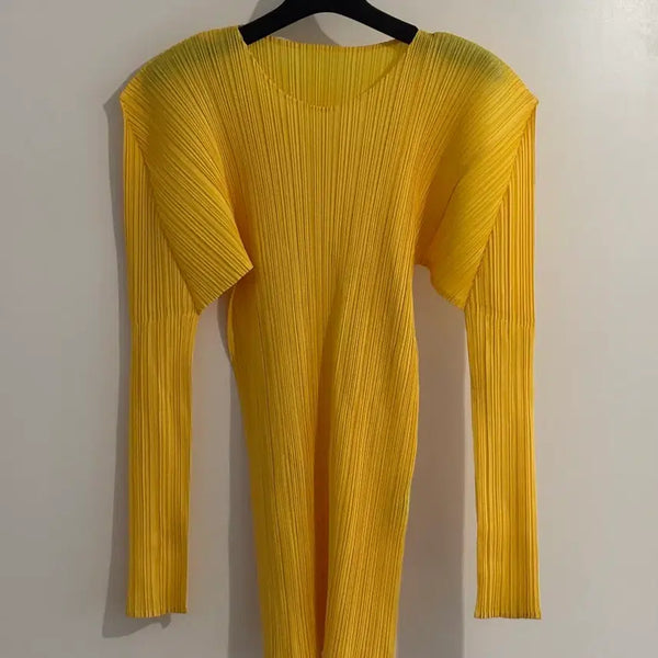 [BUNJANG] Pleats Please Yellow Top / 플리츠플리즈 옐로우 탑