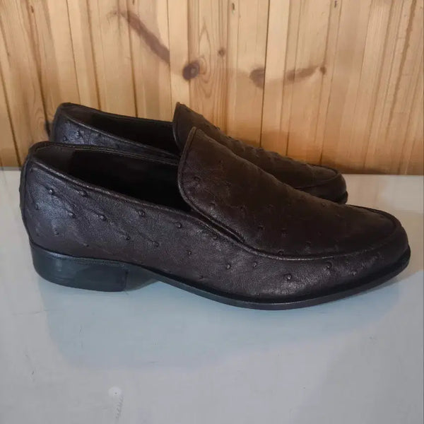 [BUNJANG] Bottega Veneta Ostrich Leather Shoes Brown / 42 270mm 보테가베네타 타조가죽 레어 구두 브라운