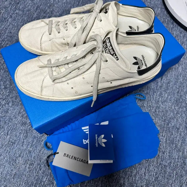 [BUNJANG] Balenciaga x Adidas Stan Smith Sneakers / 발렌시아가 스탠스미스 오프화이트 43