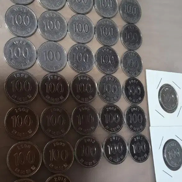 [BUNJANG] 100 Won & 500 Won Coin Collection (1971-2019) / 동전 사용제100원500원 줄세우기