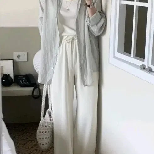 [BUNJANG] Dare's Ice Cool Banding Pants (Ivory) / 데얼즈  아이스쿨밴딩팬츠
