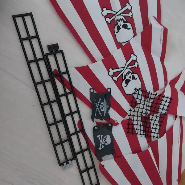 [BUNJANG] LEGO Old Pirate Ship Mast & Sail Parts Netting Flag / 레고 올드 해적선 돛대 및 돛 부품 그물망 깃발