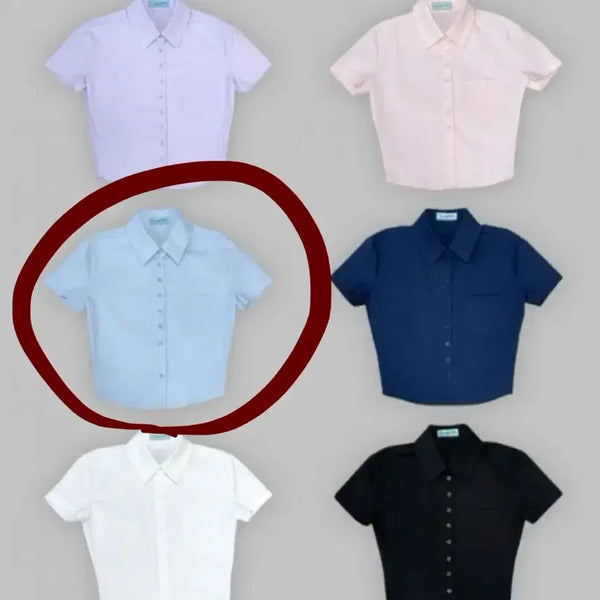 [BUNJANG] FAGEIDE Short Sleeve Shirt Sky Blue / 페일제이드 반팔 셔츠