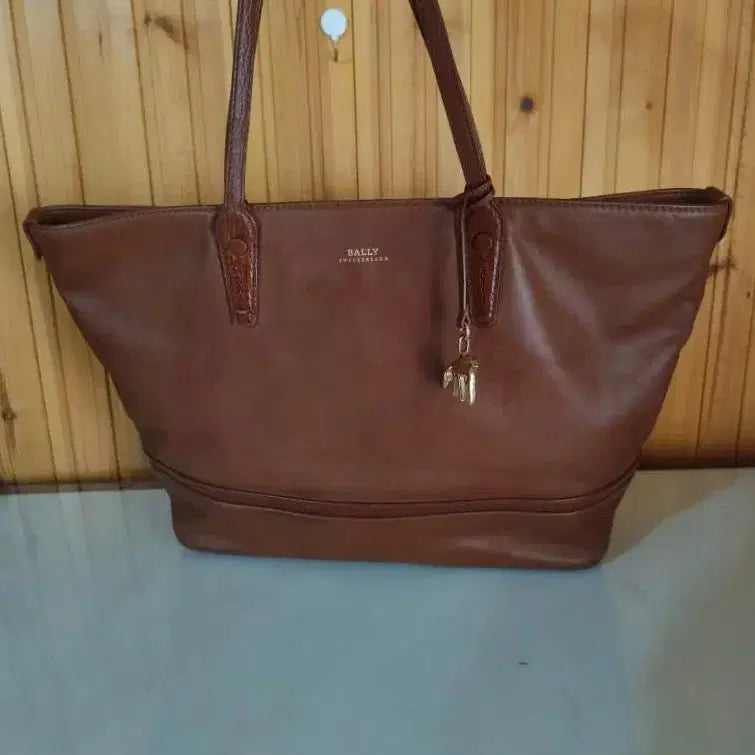 [BUNJANG] Bally Brown Leather Tote Bag Shoulder Bag / 발리 브라운 레더 토트백 숄더백