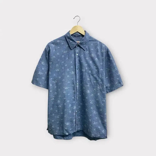 [BUNJANG] McGregor Marine Look Ocean Pattern Shirt L / 맥그리거 마린룩 해양 패턴 셔츠 L