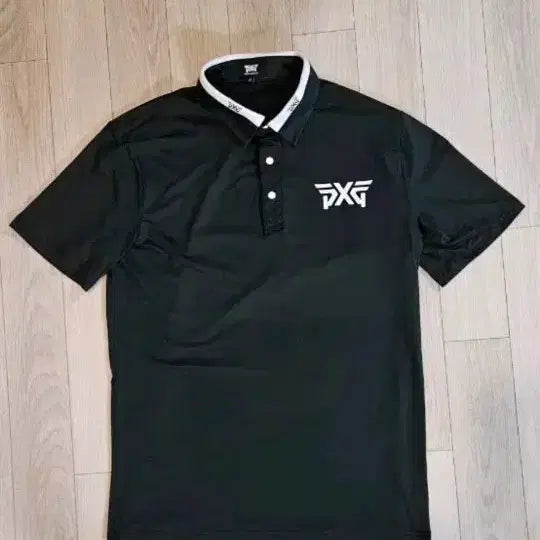 [BUNJANG] PXG Golf Wear Black Short Sleeve Polo Shirt / PXG 골프웨어 반팔 카라티 블랙 95 가슴단면 50