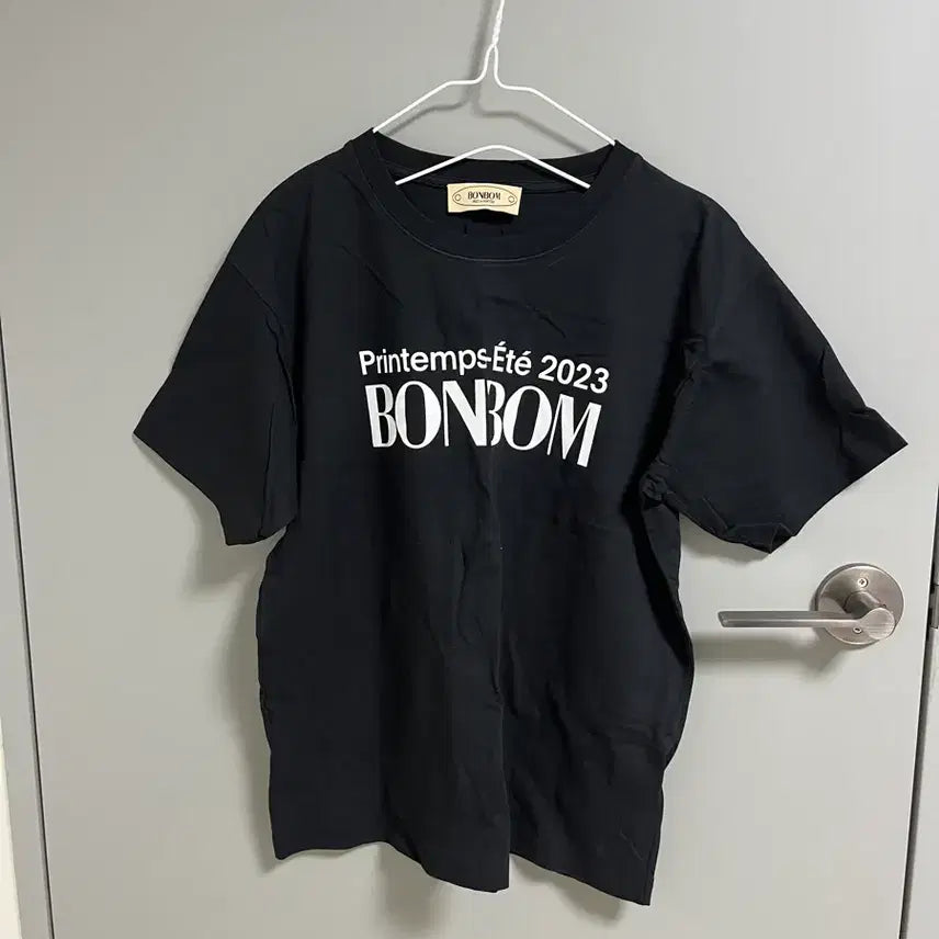 [BUNJANG] Bonbom Printemp 2023 Short Sleeve T-Shirt Black / 본봄 프린템프 2023 반팔 티셔츠 블랙