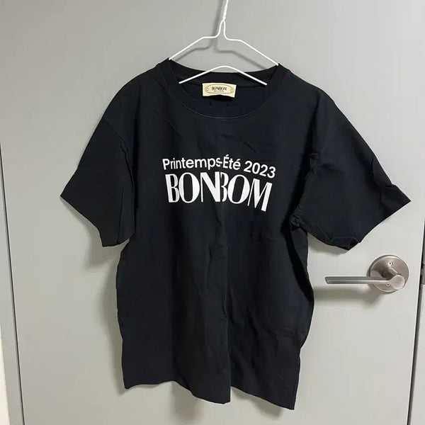 [BUNJANG] Bonbom Printemp 2023 Short Sleeve T-Shirt Black / 본봄 프린템프 2023 반팔 티셔츠 블랙