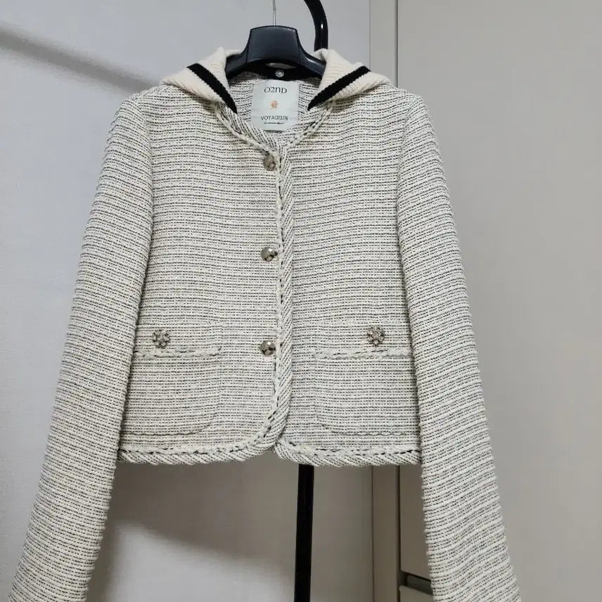 [BUNJANG] Ozweego Tweed Hoodie Jacket / 오즈세컨 후드 트위드  자켓 82-94-160