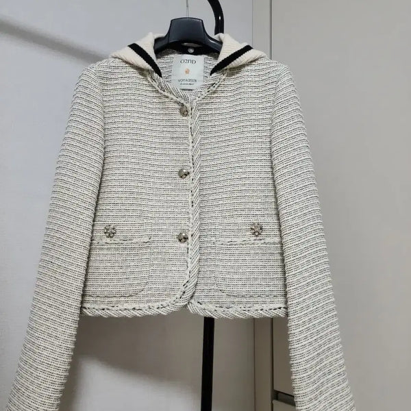 [BUNJANG] Ozweego Tweed Hoodie Jacket / 오즈세컨 후드 트위드  자켓 82-94-160