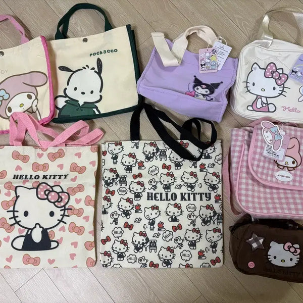 [BUNJANG] Sanrio Characters Pouch/Bag Set (My Melody, Hello Kitty, Pochacco) / 산리오 캐릭터 파우치/가방 세트 (마이멜로디, 헬로키티, 포차코)