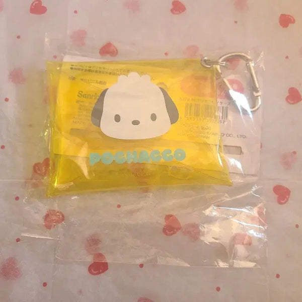 [BUNJANG] Sanrio Pochacco Transparent Card Holder PVC Keyring Organizer / 산리오 포차코 투명 카드지갑 pvc 키링  정리함 보관  가방