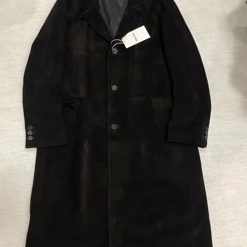 [BUNJANG] TONYWEOK Cow Suede Coat Black L / 토니웩 카우 스웨이드 코트 블랙 L