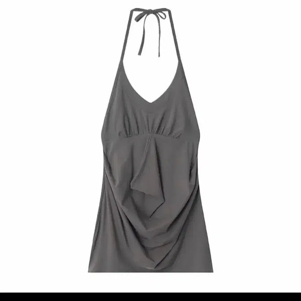 [BUNJANG] Colocynth Halter Top Gray / 콜로신스 홀터탑 그레이 상의