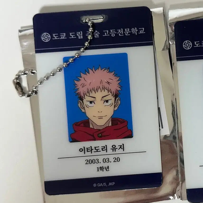 [BUNJANG] Jujutsu Kaisen Yuji Itadori & Maki Zenin ID Card Student ID Bundle Set / 주술회전 팝업 이타도리유지 젠인마키 id아이디카드 학생증 일괄