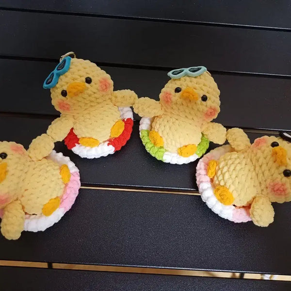 [BUNJANG] Handmade Duck Knit Keychain with Sunglasses / 썬그리 오리 뜨개키링