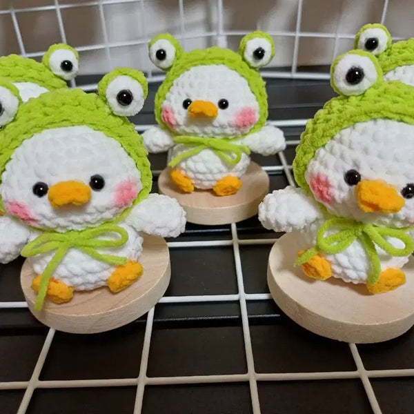 [BUNJANG] Handmade Frog Hat Duck Knitting Keychain / 개굴모자 오리 뜨개키링