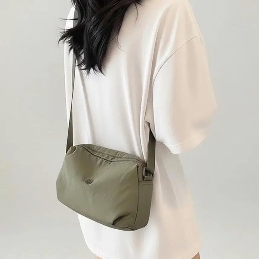 [BUNJANG] Logo Daily Crossbody Bag Khaki / 로고 데일리 크로스백 카키