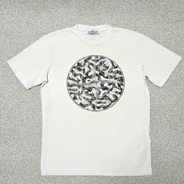 [BUNJANG] Stone Island Reflective White T-Shirt (Youth S / Women's S) / [S 사이즈] 스톤아일랜드 리플렉티브 화이트 반팔티