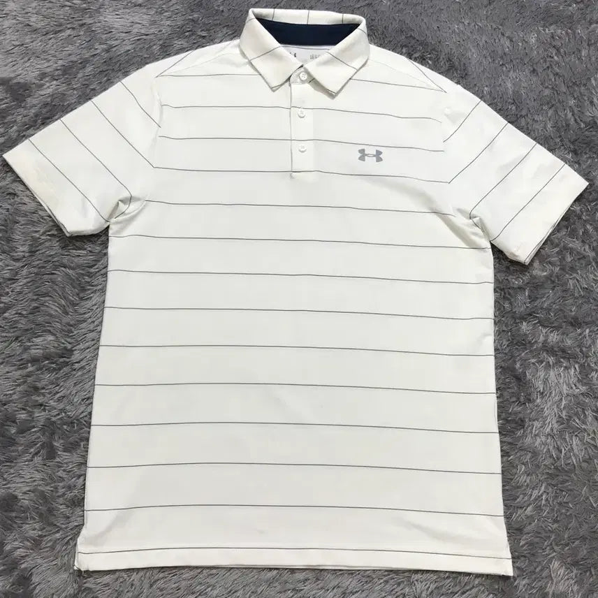 [BUNJANG] Under Armour HeatGear Striped Short Sleeve Polo Shirt (L) / [[L, A급] 언더아머(UA) 히트기어 스트라이프 반팔카라티@762