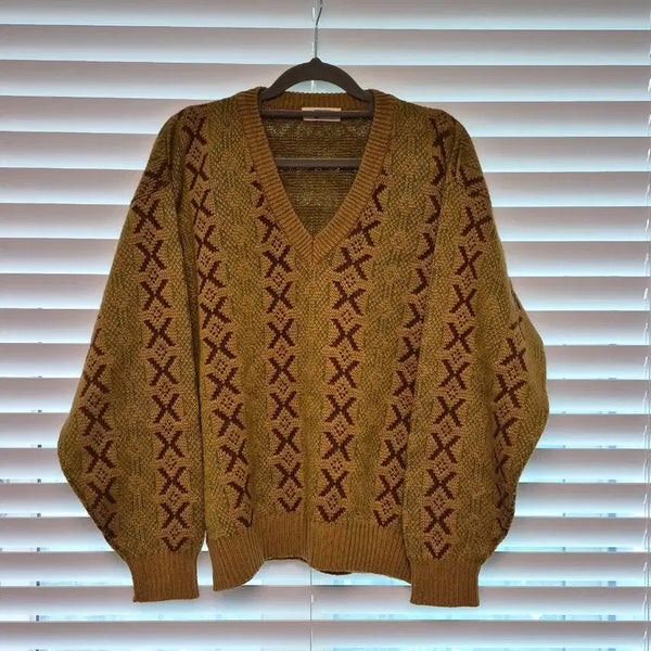 [BUNJANG] TAKEL Vintage Knit Sweater Mustard / [TAKEL] 빈티지 니트 스웨터 판매합니다(색상: 머스타드색)