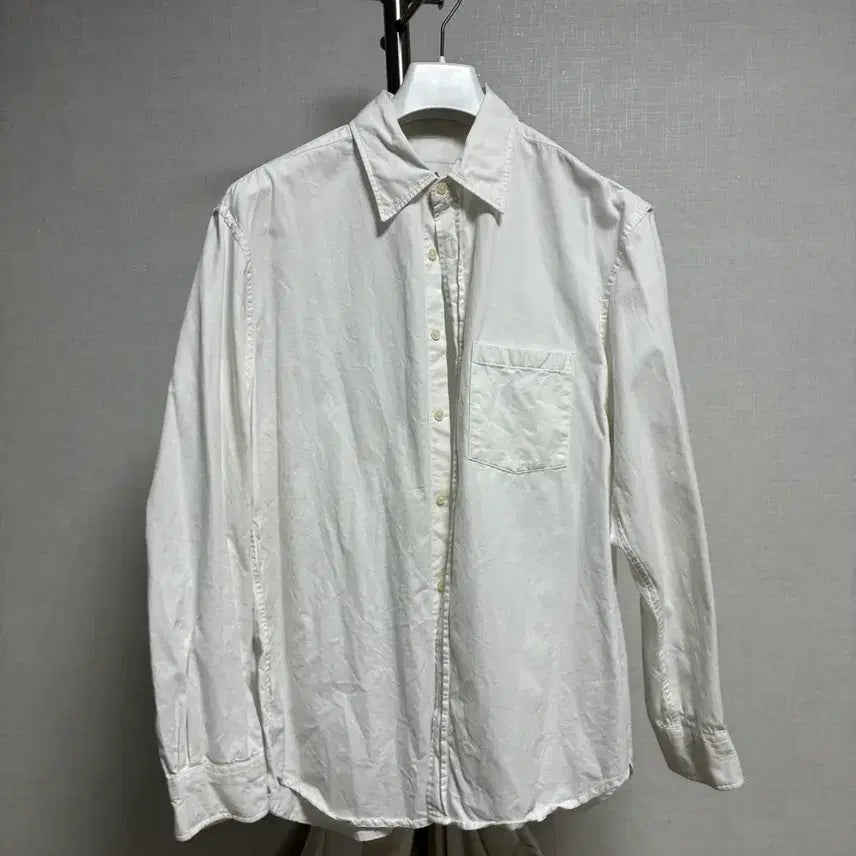 [BUNJANG] Years Ago Cotton Drill Poika Shirt First Edition White / 1) 이얼즈어고 코튼 드릴 포이카 셔츠 초판 화이트 흰색