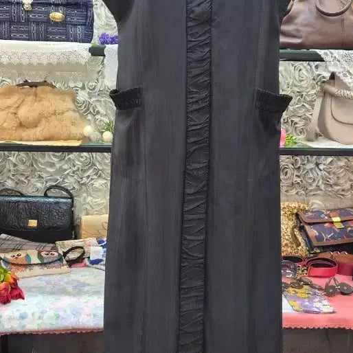 [BUNJANG] Crinkly Long Dress (One Size Fits Most) / 바스락 롱원피스 55 66 77 프리사이즈