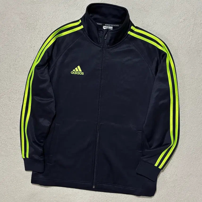 [BUNJANG] Adidas Dark Navy Neon Point Small Logo Jersey / 아디다스 다크네이비 네온 포인트 스몰로고 져지