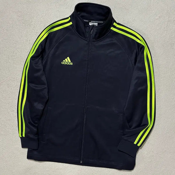 [BUNJANG] Adidas Dark Navy Neon Point Small Logo Jersey / 아디다스 다크네이비 네온 포인트 스몰로고 져지