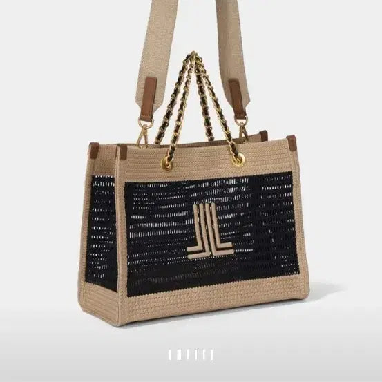 [BUNJANG] Lanvin Collection Raffia Tote Bag Beige / 랑방 컬렉션 라피아 토트백 베이지