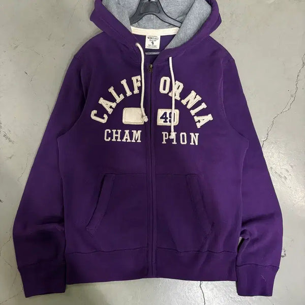 [BUNJANG] MANWONSHOP Who Are You Logo Hoodie Zip-up Purple XL / 만원샵 후아유 로고 후드집업 퍼플 XL