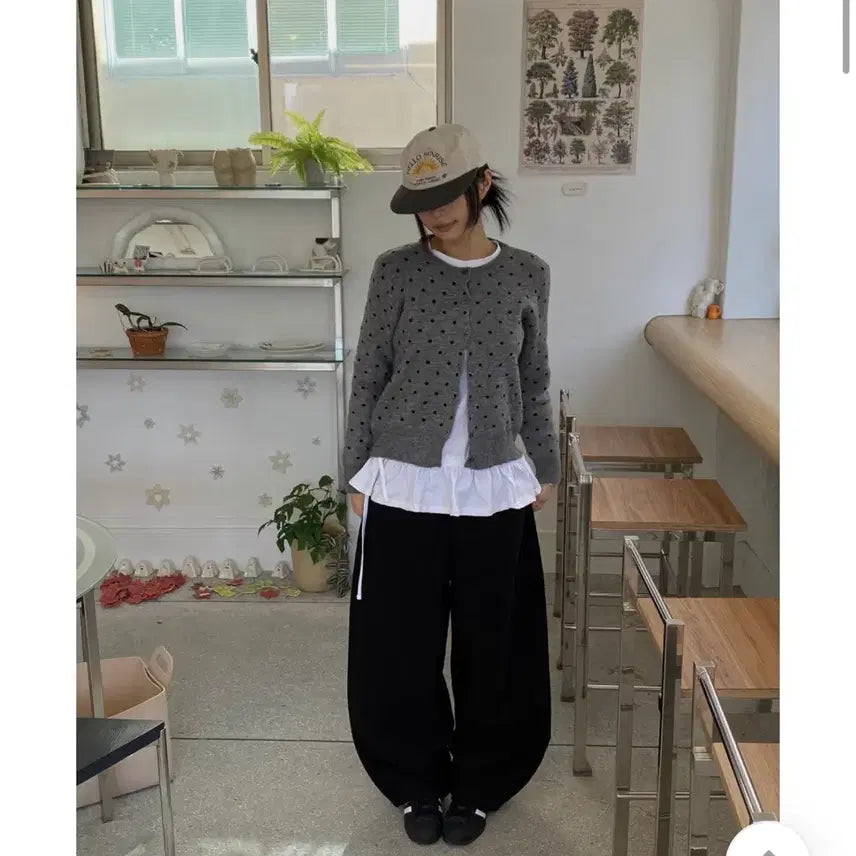 [BUNJANG] Moons Balloon Fit Cotton Pants Black / 에이블리 문즈 벌룬핏 코튼 팬츠 블랙