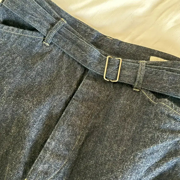 [BUNJANG] Comoli Belted Denim Pants Indigo / [1] 코모리 벨티드 데님 팬츠 인디고