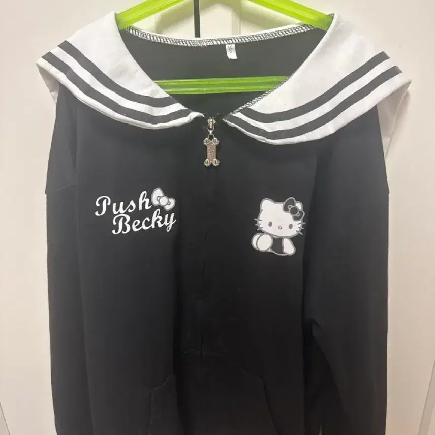 [BUNJANG] Hello Kitty Marine Look Zip-Up Jacket / 헬로키티 마린룩 집업