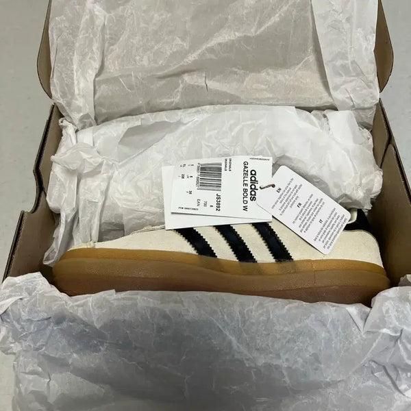 [BUNJANG] Adidas Gazelle Bold Cream White Sand Strata Women's Shoes / [230] 아디다스 가젤 볼드 크림화이트