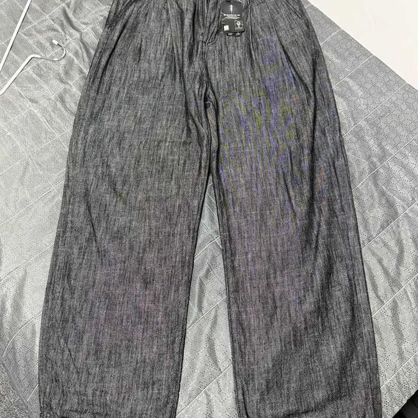 [BUNJANG] Linen Wide-Leg Denim Pants / (새상품)투턱 린넨 와이드 데님 팬츠
