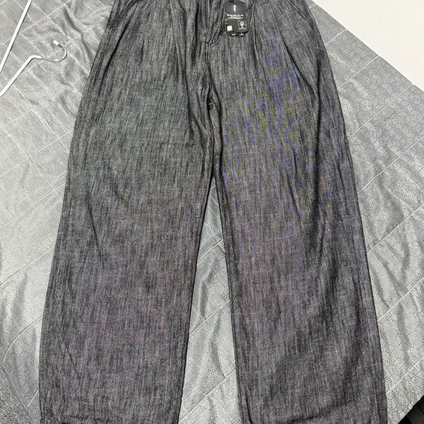 [BUNJANG] Linen Wide-Leg Denim Pants / (새상품)투턱 린넨 와이드 데님 팬츠