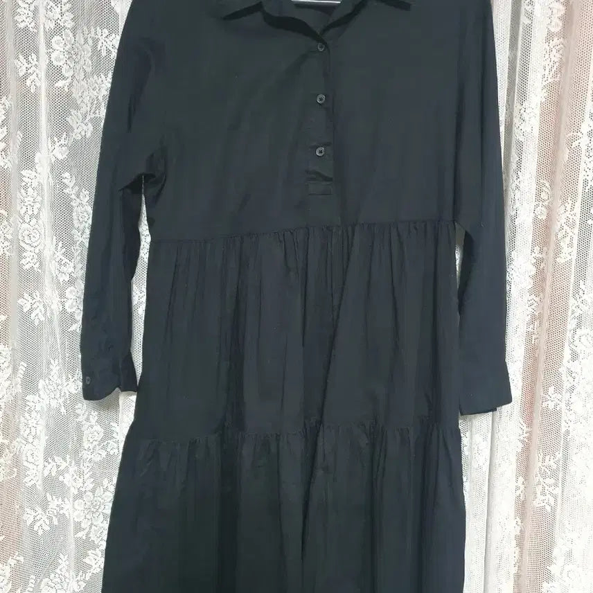 [BUNJANG] Uniqlo Cotton Tiered Dress / 유니클로 코튼 티어드 원피스