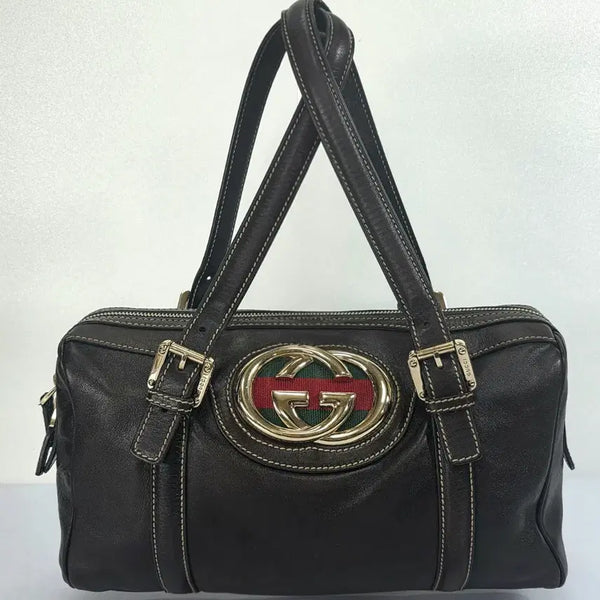 [BUNJANG] Gucci Bright Web Boston Bag Small / 구찌 브릿 웹 보스턴 백 스몰 사이즈
