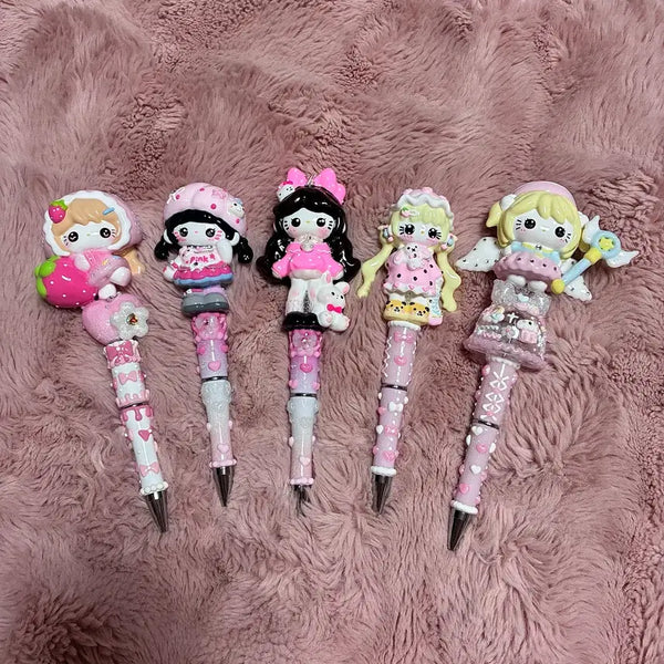 [BUNJANG] Handmade Hello Kitty Figure Bead Pen / 수제 키티 피규어 수제 볼펜 볼펜꾸미기 비즈 볼펜 핸드메이드 볼펜 볼꾸