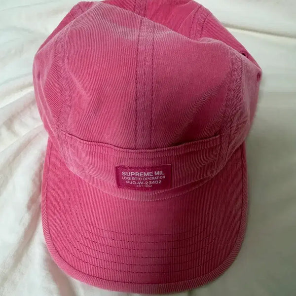 [BUNJANG] Supreme Corduroy Pocket Camp Cap Pink / 슈프림 코듀로이 포켓 캠프캡 핑크 - 24FW