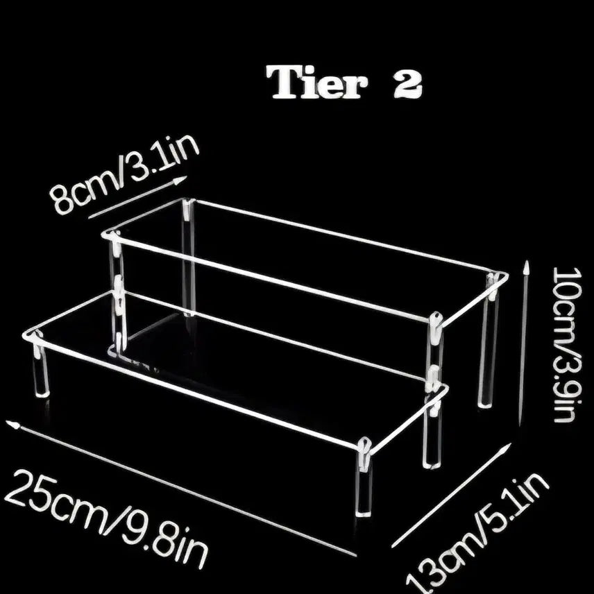 [BUNJANG] 2-Tier Acrylic Display Stand 25cm / 아크릴 계단 2단 25cm