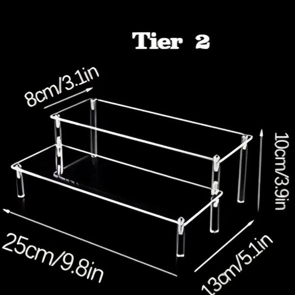 [BUNJANG] 2-Tier Acrylic Display Stand 25cm / 아크릴 계단 2단 25cm