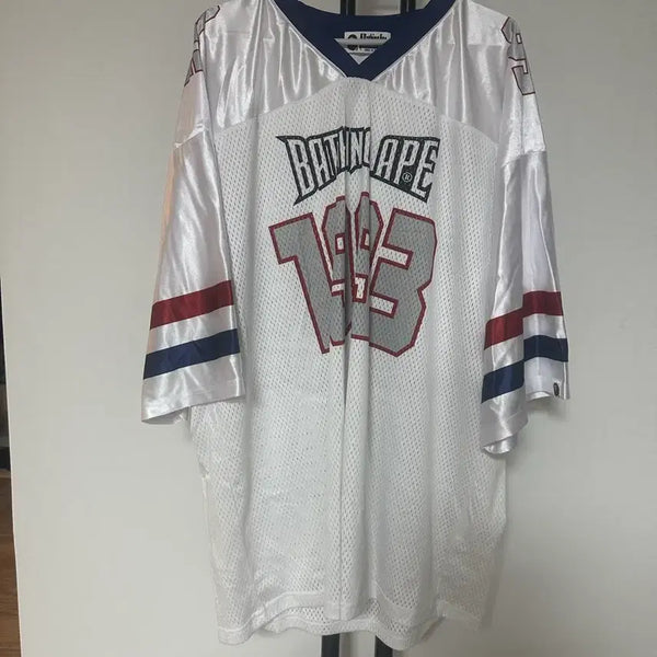 [BUNJANG] BAPE Football Jersey White XL / 베이프(BAPE) 풋볼 저지 화이트 -XL사이즈