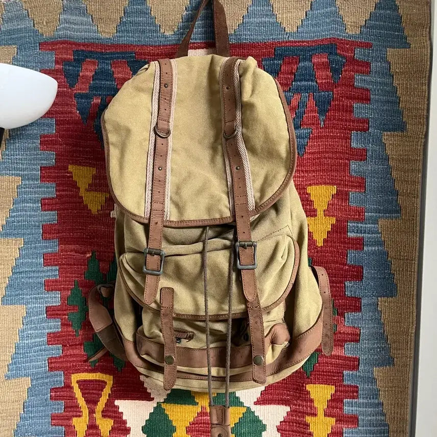 [BUNJANG] Vintage Canvas Backpack / 빈티지 캔버스 백팩